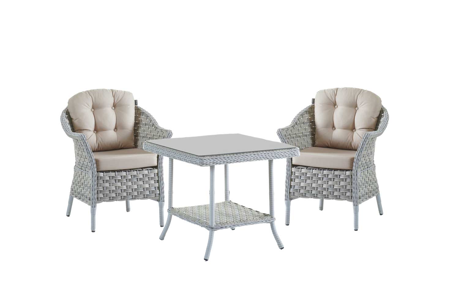Bahama Rattan Mini Oturma Seti (1-1-Sehpa) Fotoğrafı